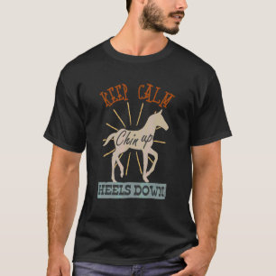 Behalt Calm Chin Auf Heelsen Abends Sonnenanbetung T-Shirt