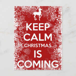 Behalt Calm Christmas kommt Feiertagspostkarte