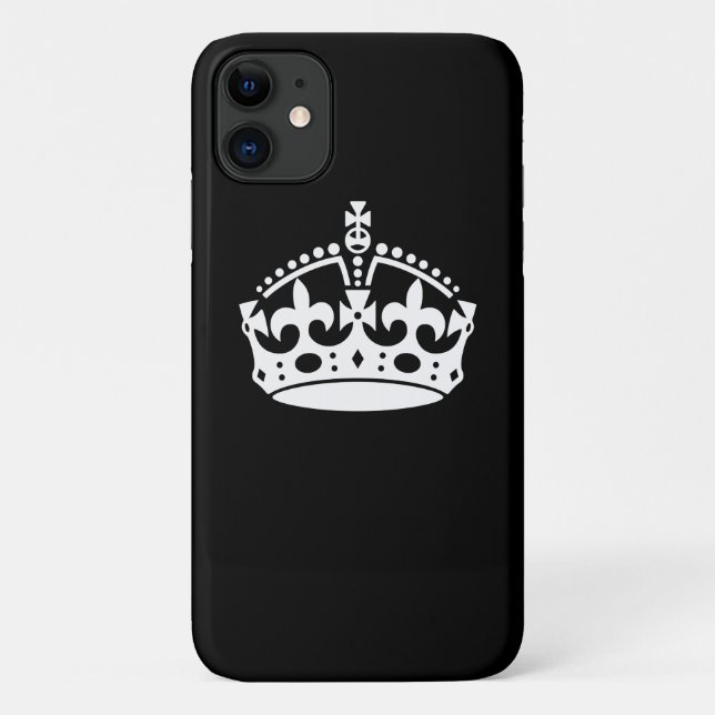 BEHALT CALM CROWN auf Black Customize This! Case-Mate iPhone Hülle (Rückseite)
