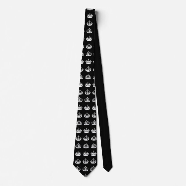 BEHALT CALM CROWN auf Black Customize This! Krawatte (Vorderseite)