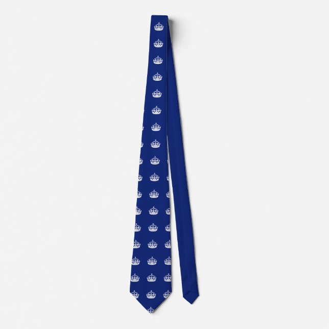 Behalt Calm Crown auf Navy Blue Krawatte (Vorderseite)