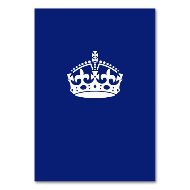 Behalt Calm Crown auf Navy Blue Tischnummer (Vorderseite)