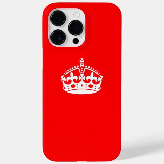 BEHALT CALM CROWN auf Red Customize This! Case-Mate iPhone 14 Pro Max Hülle (Rückseite)