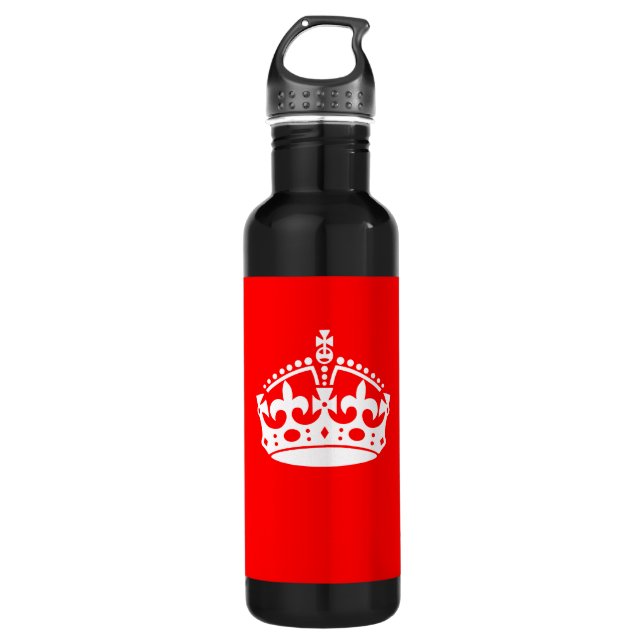 BEHALT CALM CROWN auf Red Customize This! Trinkflasche (Vorderseite)