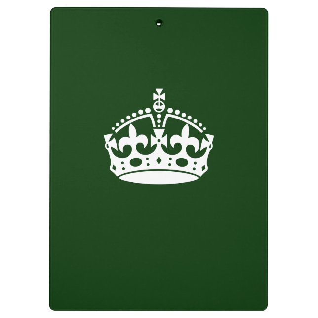 BEHALT CALM CROWN on Green Customizing Klemmbrett (Rückseite)