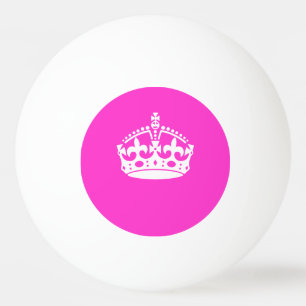 BEHALT CALM CROWN Royal Icon on Pink Anpassen Tischtennisball