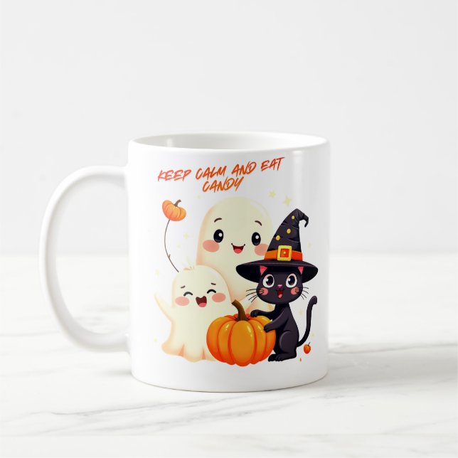 Behalt Calm & Eat Candy- Halloween Kaffeetasse (Links)