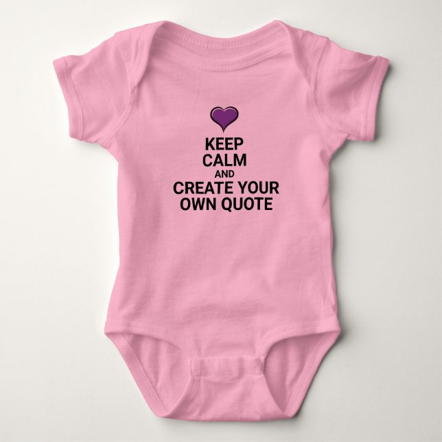 BEHALT CALM Erstellen Sie Ihr eigenes Angebot Baby Baby Strampler (Vorderseite)