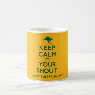Behalt Calm Es ist Dein Shout Australisch Kaffeetasse
