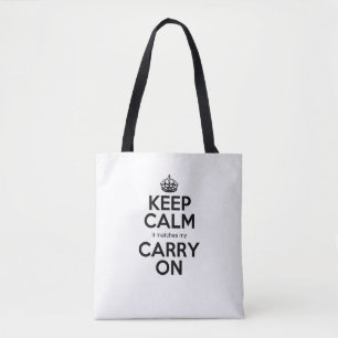 Behalt Calm es passt zu meinem Carry auf lustiges  Tasche