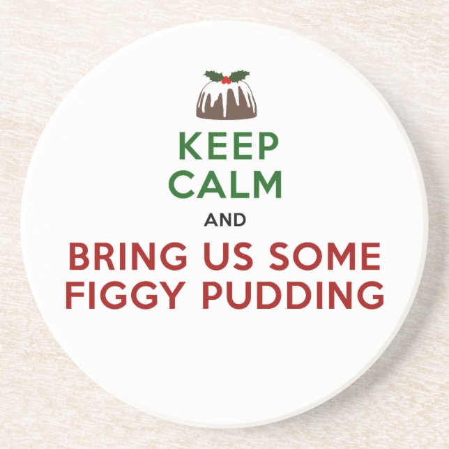 Behalt Calm Figgy Pudding Sandstein Untersetzer (Vorne)