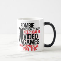 Behalt Calm Funny Gamers Tasse Zombie Apokalypse