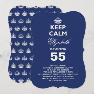 Behalt Calm Funny Milestone Geburtstagsparty Einla Einladung