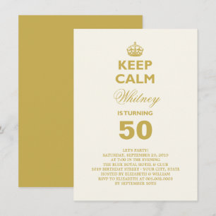 Behalt Calm Funny Milestone Geburtstagsparty Einla Einladung