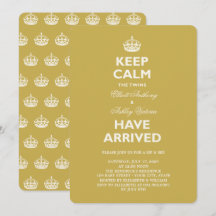Behalt Calm Funny Twins Baby Sip & See Party Einla