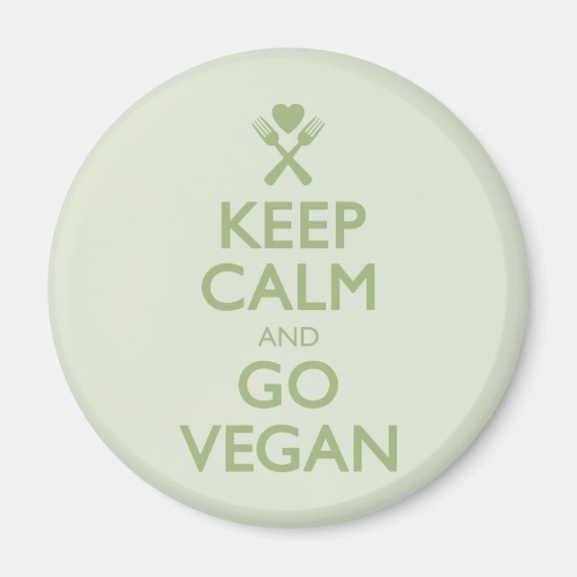 Behalt Calm Go Vegan Magnet (Vorne)