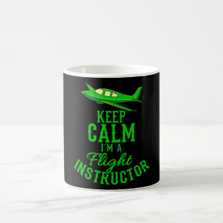 Behalt Calm I bin Fluglehrer Funny Aviation Kaffeetasse