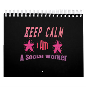 Behalt Calm I bin Sozialarbeiter Kalender