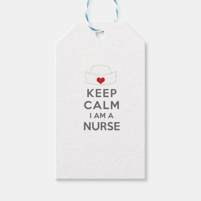 Behalt Calm Ich bin Krankenschwester Geschenkanhänger (Vorderseite)