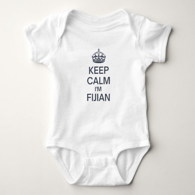 Behalt Calm I'm Fijian Baby Strampler (Vorderseite)