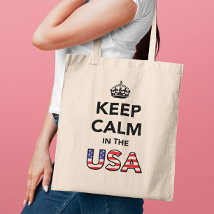 Behalt Calm in den USA (schwarz).png Tragetasche