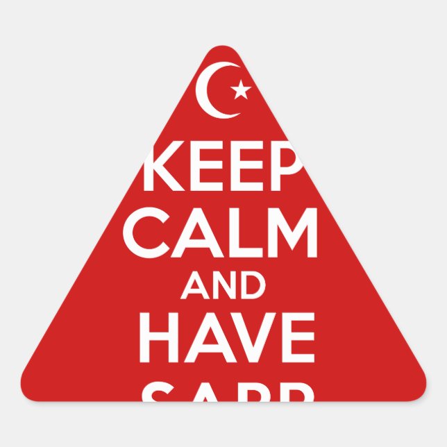 Behalt Calm Islamic Dreieckiger Aufkleber (Vorderseite)