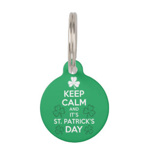 Behalt Calm It's St Patricks Day Irish Haustiermarke
