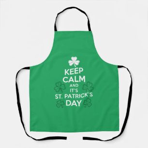 Behalt Calm It's St Patricks Day Irish Schürze