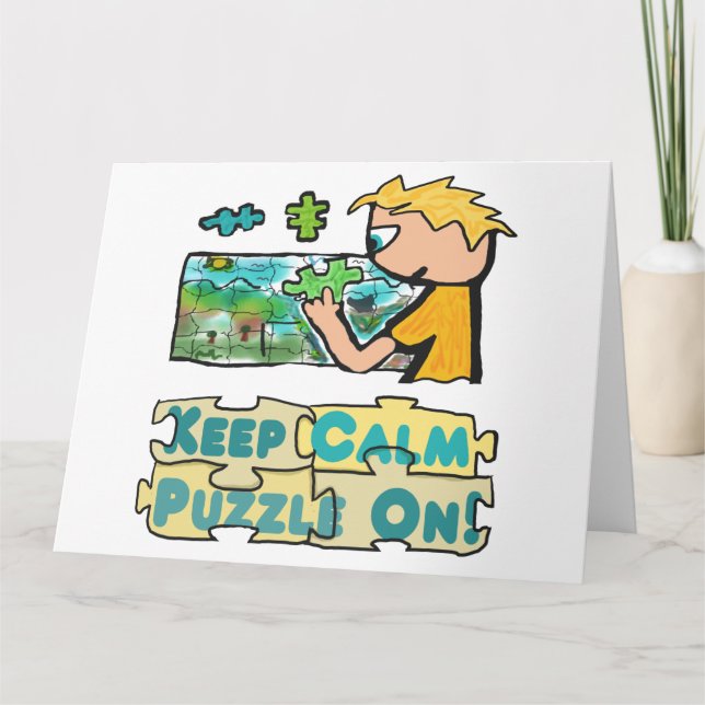 Behalt Calm Jigsaw Puzzle Karte (Vorderseite)