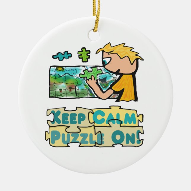 Behalt Calm Jigsaw Puzzle Keramik Ornament (Vorne)