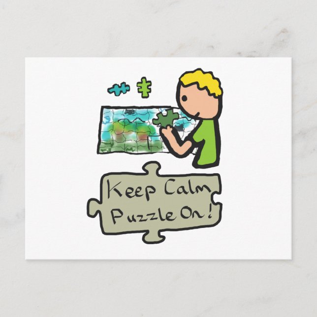 Behalt Calm Jigsaw Puzzle Postkarte (Vorderseite)