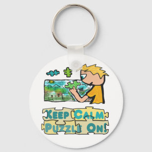 Behalt Calm Jigsaw Puzzle Schlüsselanhänger