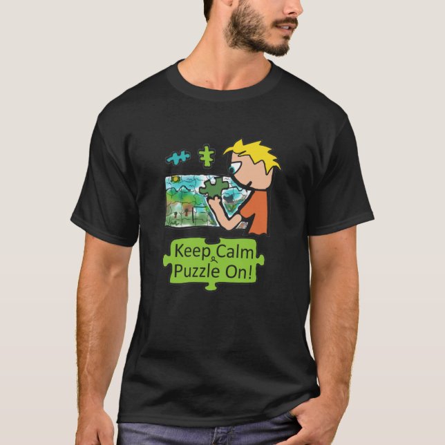 Behalt Calm Jigsaw Puzzle T-Shirt (Vorderseite)