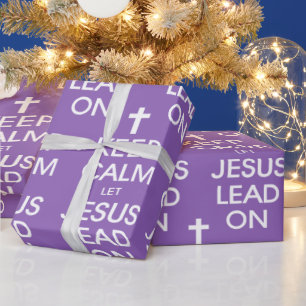 Behalt Calm Lass Jesus Lead On - Christlich Christ Geschenkpapier
