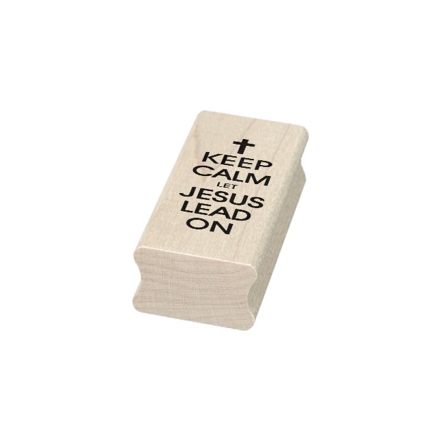 Behalt Calm Lass Jesus Lead On - Christlich Religi Gummistempel (Stempel)