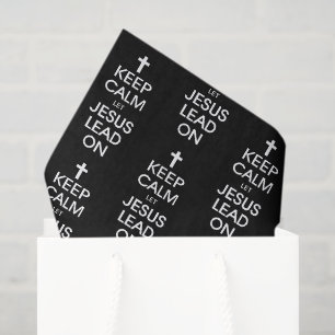 Behalt Calm Lass Jesus Lead On - Christlich Religi Seidenpapier