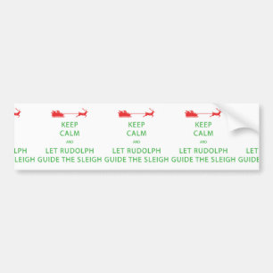 Behalt Calm Lass Rudolph Guide Sleigh Autoaufkleber