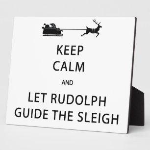 Behalt Calm Lass Rudolph Guide Sleigh Fotoplatte