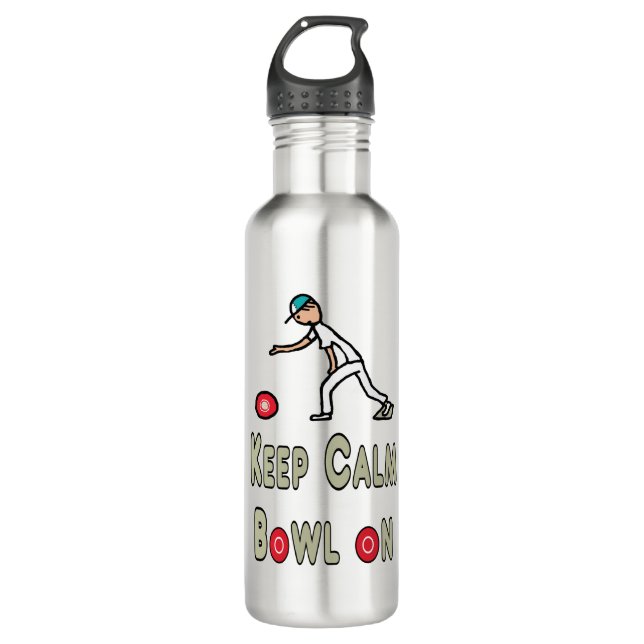 Behalt Calm Lawn Bowls Edelstahlflasche (Vorderseite)