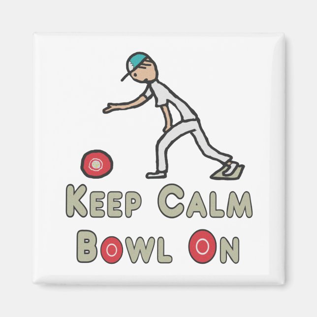 Behalt Calm Lawn Bowls Magnet (Vorne)