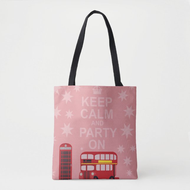 Behalt Calm London Party on Fun Art Tasche (Vorderseite)