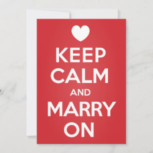 Behalt Calm Marry auf Save the Date Einladung