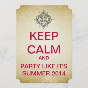 BEHALT CALM Mayan Summer 2014 Ticket Style Einladu Einladung