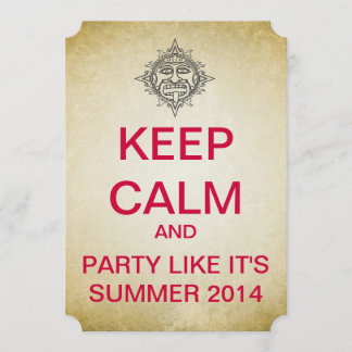 BEHALT CALM Mayan Summer 2014 Ticket Style Einladu Einladung