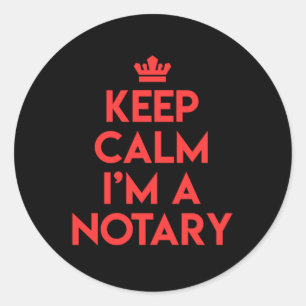 Behalt Calm Notary Public Lawyer Notary Attorney G Runder Aufkleber