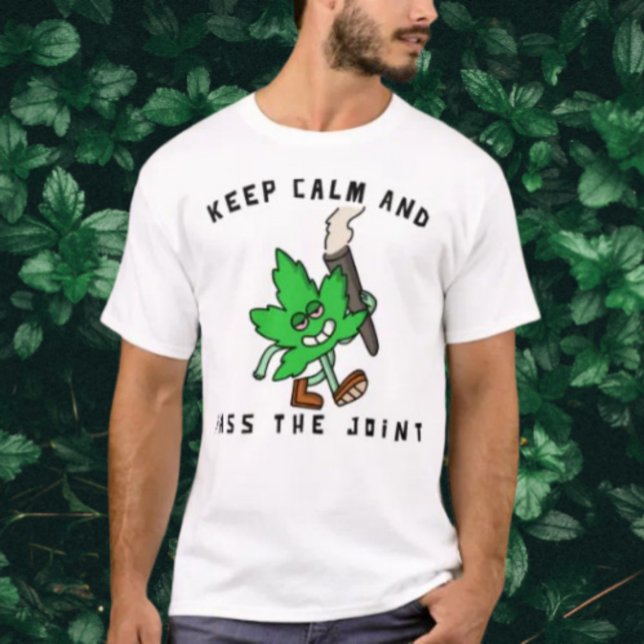Behalt Calm & Pass Es: Leafy Vibes T-Shirt (Von Creator hochgeladen)