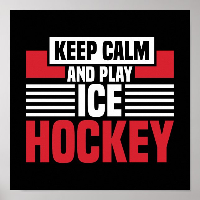 Behalt Calm Play Hockey Poster (Vorne)