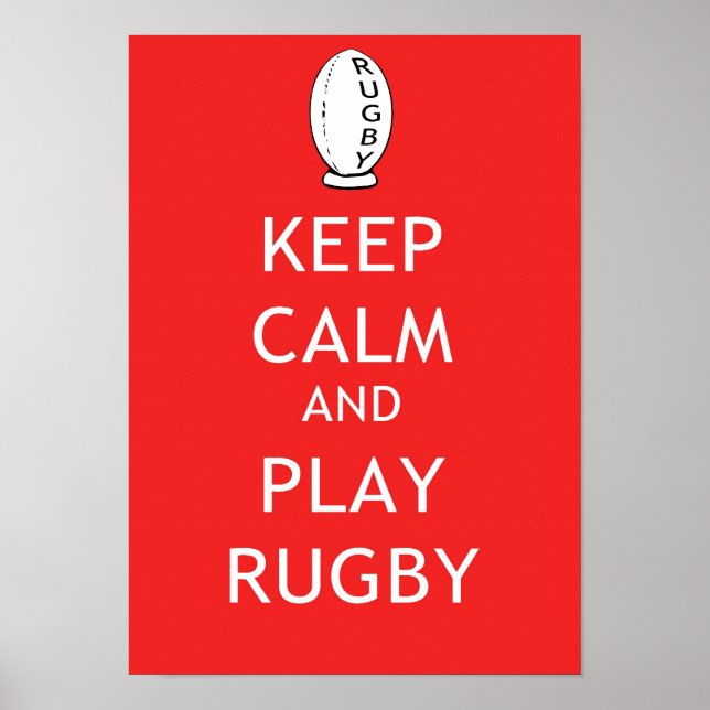 Behalt Calm & Play Rugby Poster (Vorne)