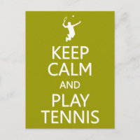 Behalt Calm & Play Tennis - eigene Farbpostkarte