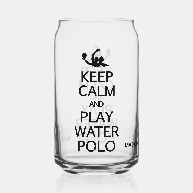 Behalt Calm & Play Water Polo individuelle Name Dosenglas (Rückseite)
